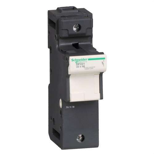 Zekeringhouder zonder indicator 1P 125A zekering 22X58 met referentie DF221 van het merk SCHNEIDER ELECTRIC