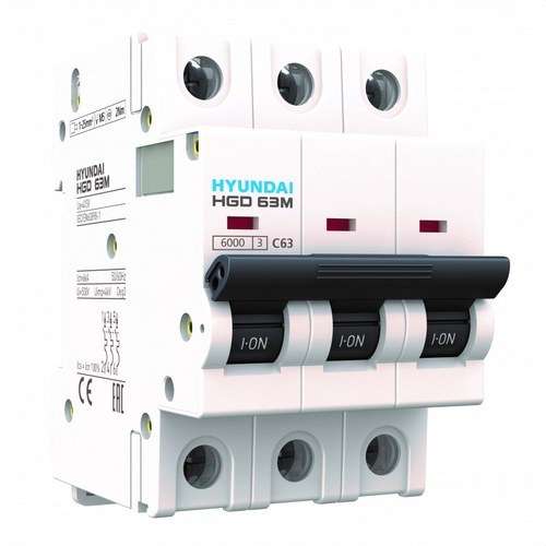 Magnetothermische schakelaar STD 4P 6kA 63A Curve C met referentie HGD63-M4P063C van het merk HYUNDAI