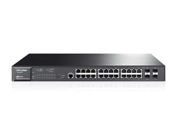 Switch PoE manageable L2 JetStream™ 24 ports avec 4 emplacements SFP Combo avec la référence TL-SG3424 de la marque TP-LINK
