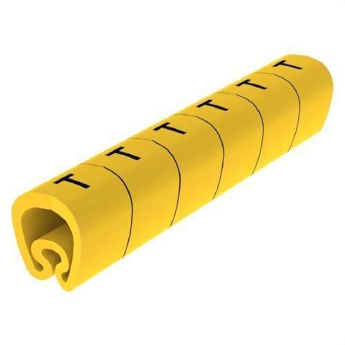 Pre-cut Yellow Ø18 PVC Laminated Markers with reference 1813-T from the brand UNEX