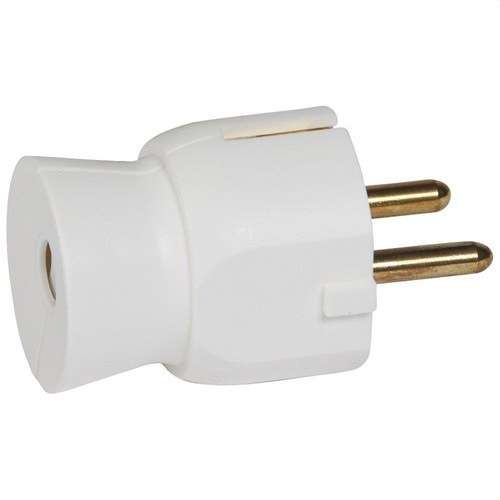 2P+E Straight Plug, White with reference 050315 from the brand LEGRAND