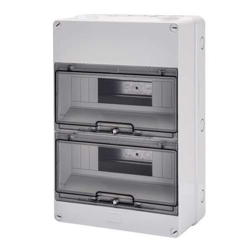 Surface-Mounted Waterproof Distribution Box 24 Modules (12x2) with reference GW40007 from the brand GEWISS
