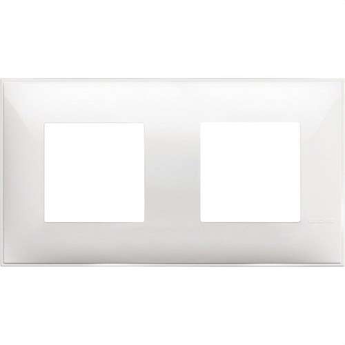 White 2x2 Module Trim Frame Classia with reference R4802M2RW from the brand BTICINO