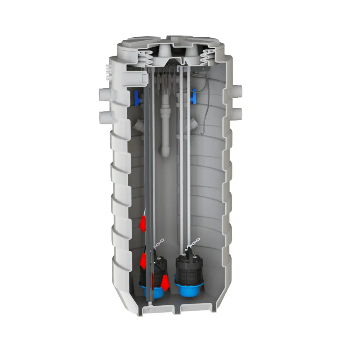 Driefasige pompenstation SFA Sanifos 1300 2VX SP T - Vortex versie met referentie 009FOS1300VT van het merk SFA SANITRIT