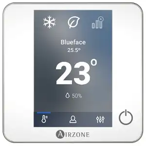 Bedrade thermostaat Airzone Blueface Zero 32Z wit met referentie AZDI6BLUEZEROCB van het merk AIRZONE