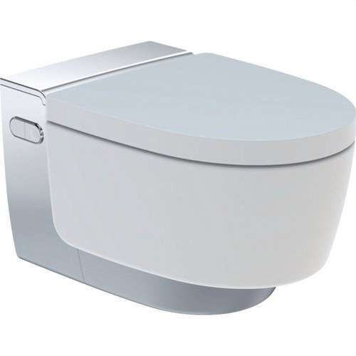 Geberit AquaClean Mera Comfort Wall-Hung Bidet Toilet White and Chrome with reference 146.212.21.1 from the brand GEBERIT