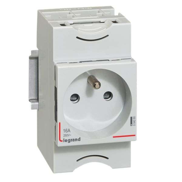Stopcontact - 10/16A - 250V~ - 2P+T uitstekend - met afdekking met referentie 004280 van het merk LEGRAND