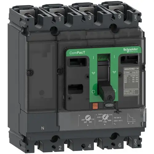 Automatische schakelaar ComPacT NSX250F 36kA AC 4P3R 250A TMD met referentie C25F6TM250 van het merk SCHNEIDER ELECTRIC