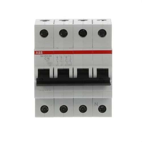 SH203-C16NA Circuit Breaker 3P+N 16A Curve C Curve C 6kA with reference 2CDS213103R0164 from the brand ABB