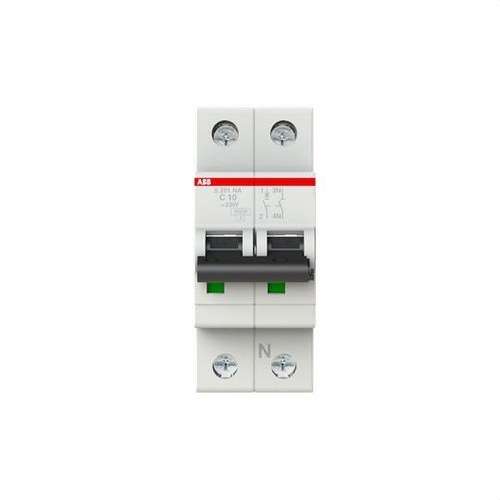 MCB S201-C10NA 1P+N 10A Curve C 10kA with reference 2CDS251103R0104 from the brand ABB