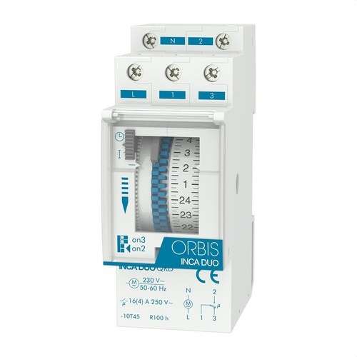 Analoge tijdschakelaar Obris INCA DUO QRD 230 V met referentie OB330232 van het merk ORBIS