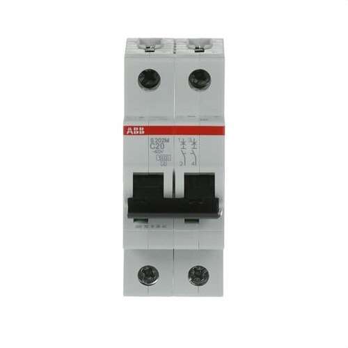Circuit Breaker S202M-C20 2P 20A Curve C 15kA with reference 2CDS272001R0204 from the brand ABB