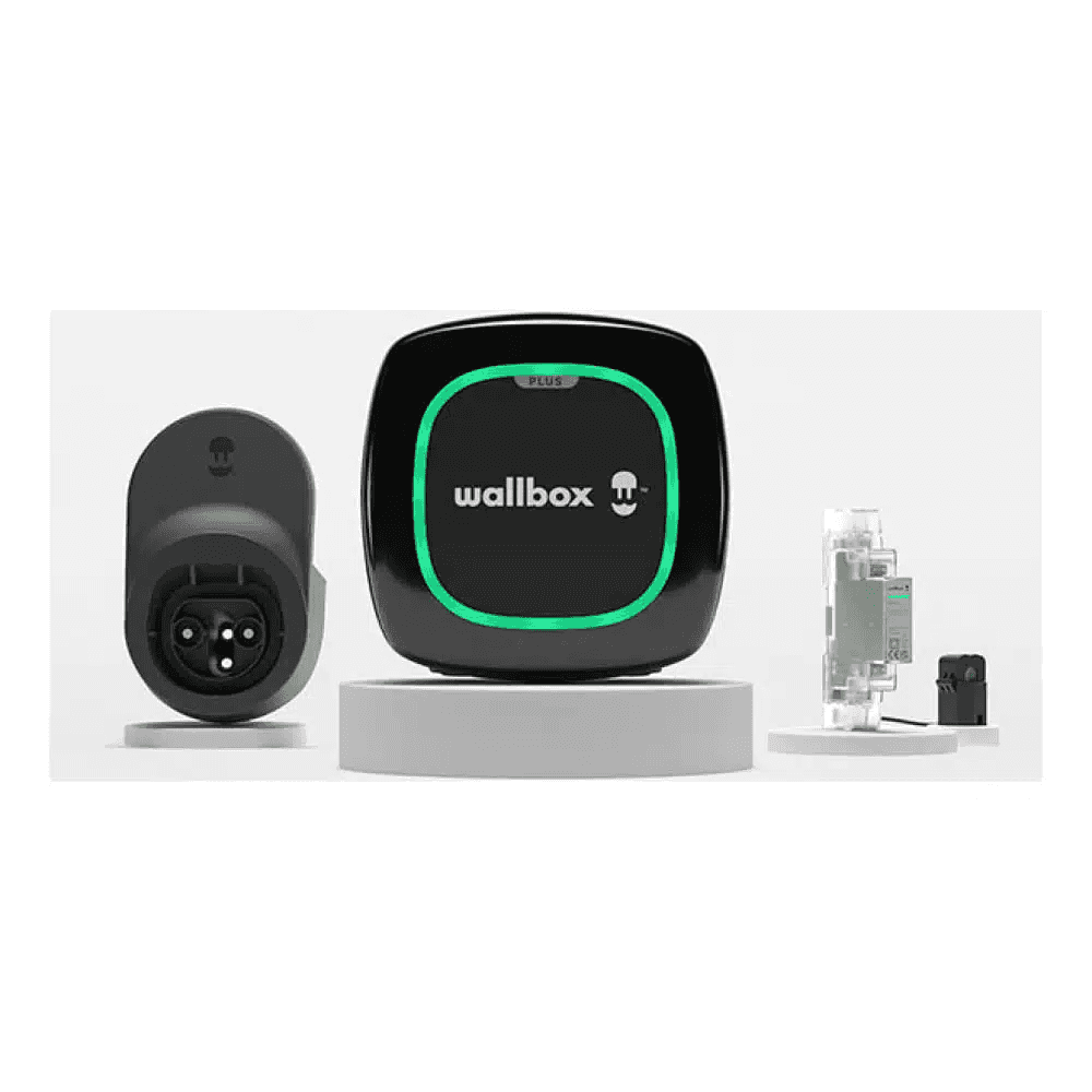 Set elektrische auto oplader enkelfasig 7,4 kW + energiemeter + Dock-kabel + 5 meter slang Type 2 Wallbox Pulsar Max met referentie K1PLP4-0-2-2-9-002 van het merk WALLBOX