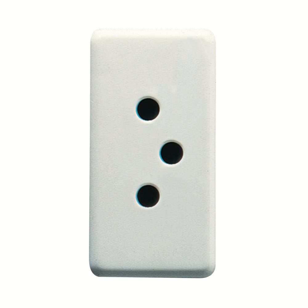 Swiss 1-module 2P+T socket outlet Gewiss System White with reference GW20351 from the brand GEWISS