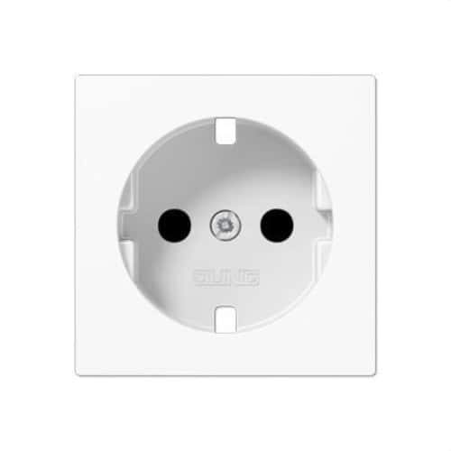 Schuko stopcontactbasis met kinderbeveiliging wit alpien Serie A met referentie A1520KIPLWW van het merk JUNG