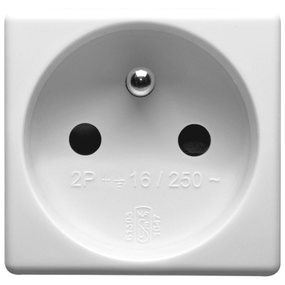 Schuko Socket Base 2P+T French Standard Gewiss System White with reference GW20207 from the brand GEWISS