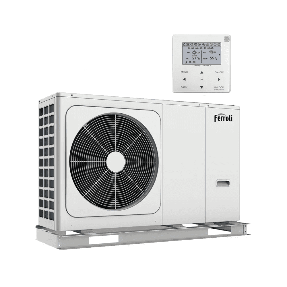 Aerothermische warmtepomp monobloc Ferroli OMNIA M 3.2 12 kW met referentie 2CP000EF van het merk FERROLI