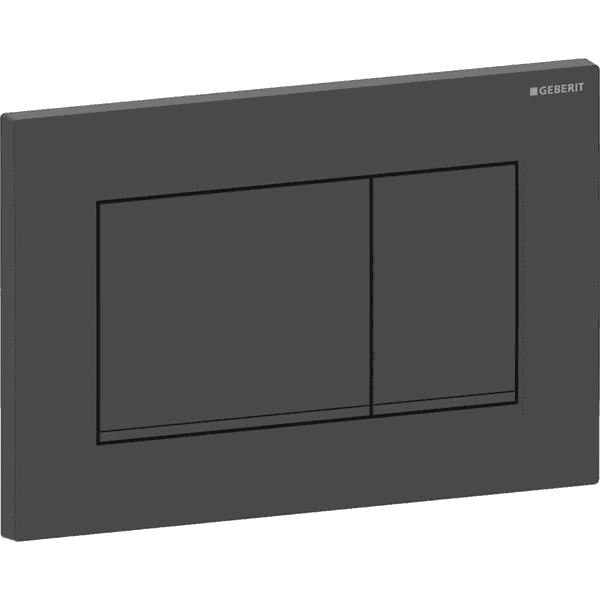 Geberit Sigma20 dubbele spoelknop matzwart/zwart met referentie 115.883.16.1 van het merk GEBERIT