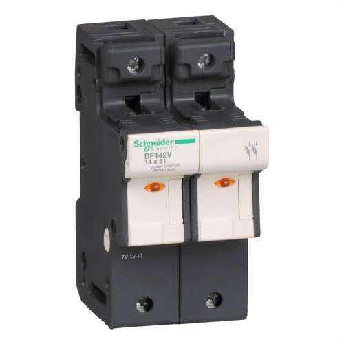 Zekeringhouder 2P 50A 14X51MM met referentie DF142V van het merk SCHNEIDER ELECTRIC