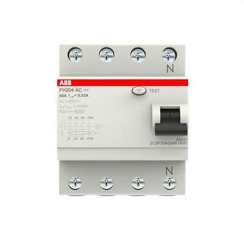 4P 40A AC Class 30mA Residual Current Circuit Breaker with reference 2CSF204004R1400 from the brand ABB