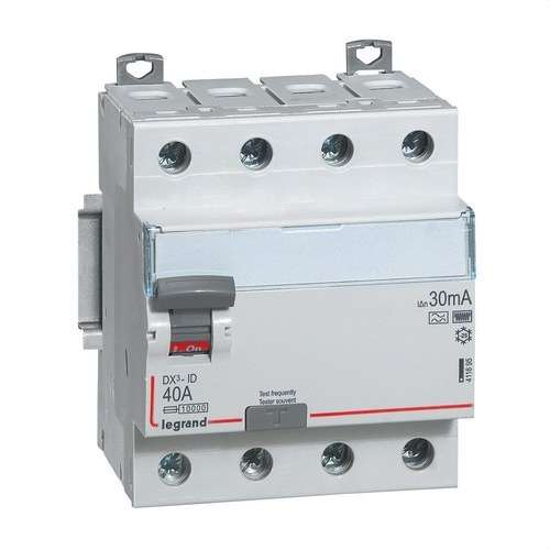 DX3 Differential 4P 40A 30mA Class HPI with reference 411695 from the brand LEGRAND