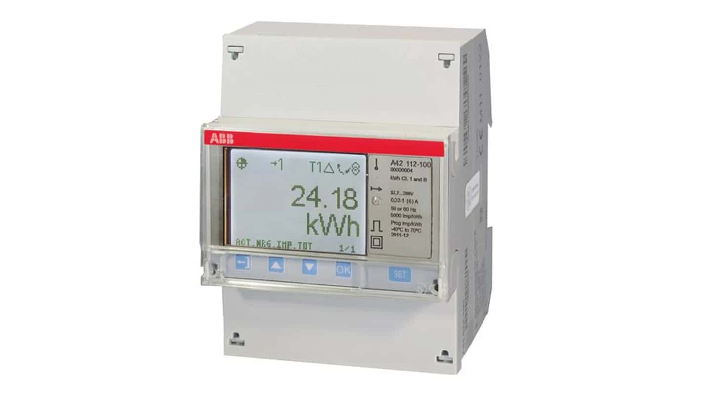 ABB eenfasige meter A42 112-100 indirecte meting Modbus RS485 met referentie 2CMA170510R1000 van het merk ABB