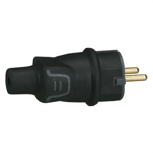 2P+T STEKKER ZWART RUBBER met referentie 050342 van het merk LEGRAND