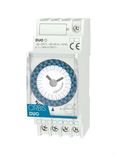 Analoge tijdschakelaar 2 MOD.DUO D 230V met referentie OB291032 van het merk ORBIS