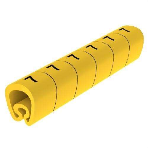 Pre-cut Yellow Ø18 PVC Laminated Markers with reference 1813-7 from the brand UNEX