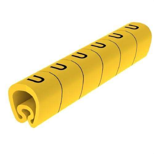 Pre-cut Yellow Ø18 PVC Laminated Markers with reference 1813-U from the brand UNEX