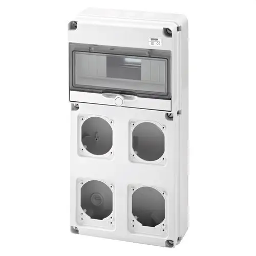 Q-DIN10 Box 4 BASES 16/32A IP65 with reference GW68003N from the brand GEWISS