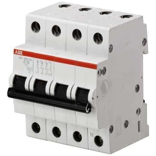 Circuit Breaker SH203-C10NA 3P+N 10A Curve C Curve C 6kA with reference 2CDS213103R0104 from the brand ABB