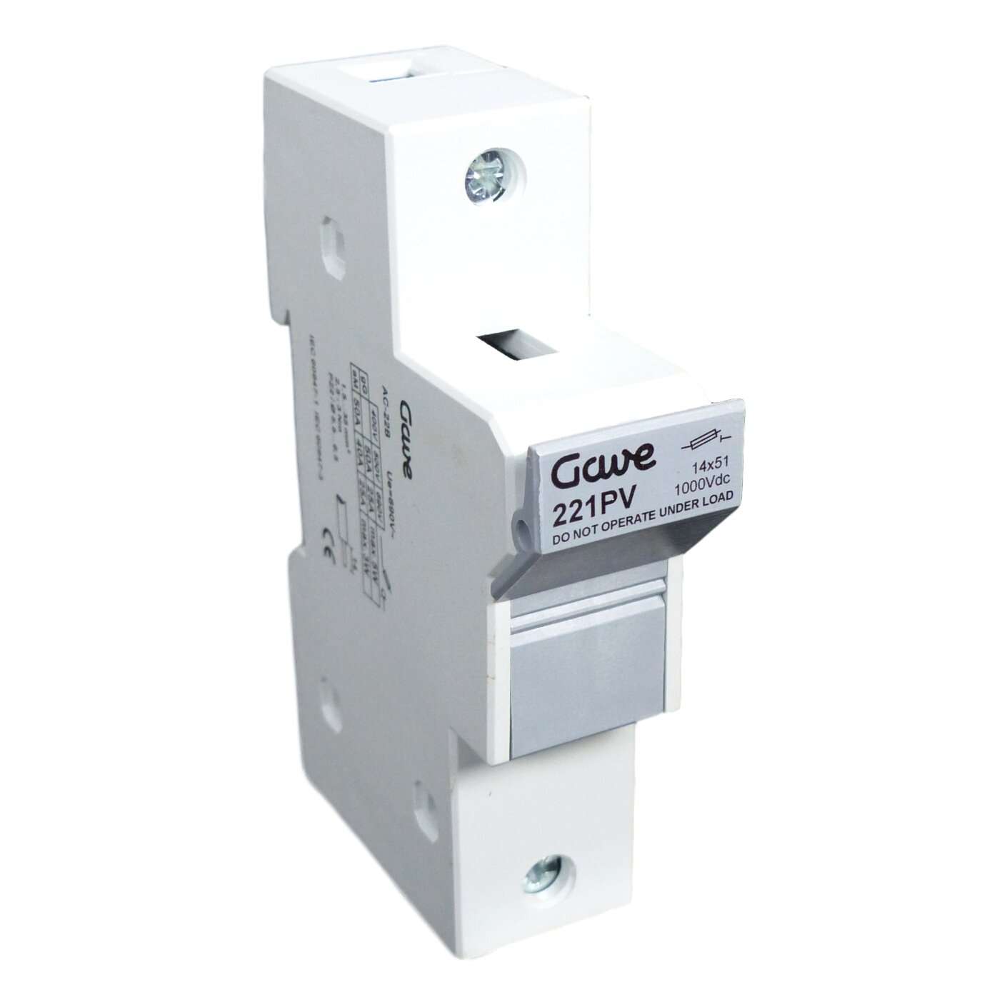Fuse Holder 1P 32A 1000VDC with reference 221PV from the brand GAVE