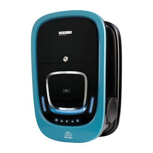 Three-phase dual electric car charger with WiFi Orbis VIARIS UNI 22kW + 22kW with 2 Type 2 cables of 5 metres with reference OB94P722KA2 from the brand ORBIS