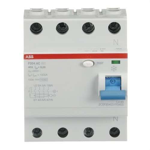 4P 40A AC Type Differential 300mA with reference 2CSF204001R3400 from the brand ABB