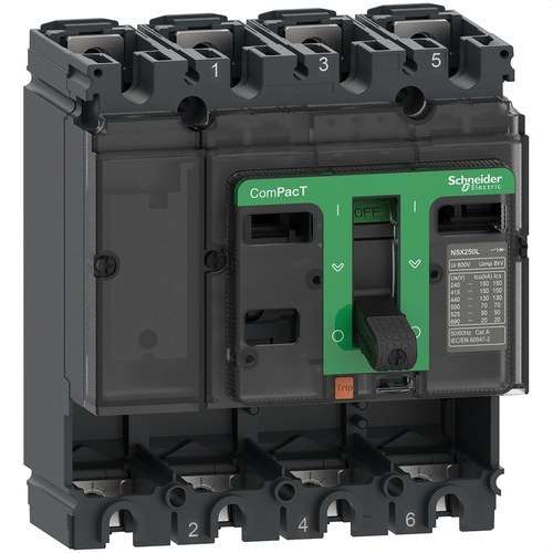 ComPacT NSX250N 50kA AC 4P 250A Circuit Breaker with reference C25N4 from the brand SCHNEIDER ELECTRIC