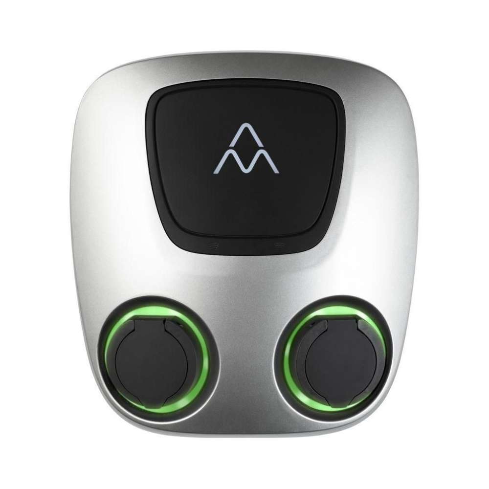 Dubbele elektrische autolader met wifi 2 x 22kW Charge Amps Aura Sockets met referentie 101010 van het merk CHARGE AMPS