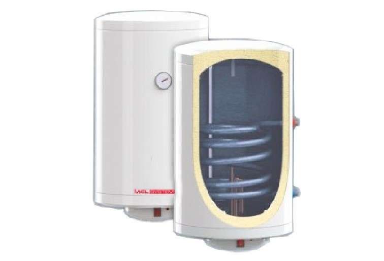 Wall-mounted vitrified spiral coil tank 150 litres diameter 520mm with reference 07932 from the brand MECALIA