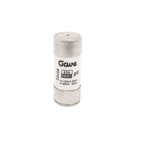 Cylindrical fuse 100 A GG T2 with fusion indicator with reference 32F100GLIF from the brand GAVE