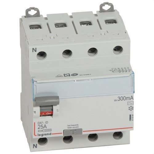 DX3 Differential 4P 25A 300mA Class AC with reference 411664 from the brand LEGRAND