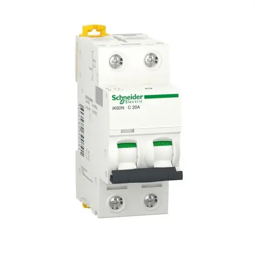 Magnetothermisch IK60N 2P 20A Curve C Curve C 6kA met referentie A9K17220 van het merk SCHNEIDER ELECTRIC