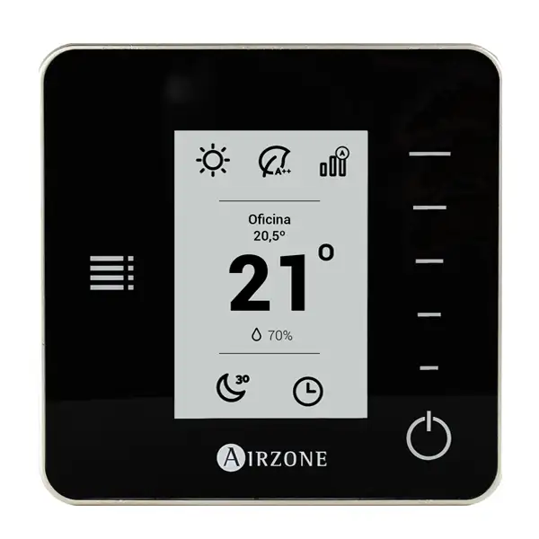 Airzone THINK zwarte monochrome radiothermostaat met referentie AZCE6THINKRN van het merk AIRZONE