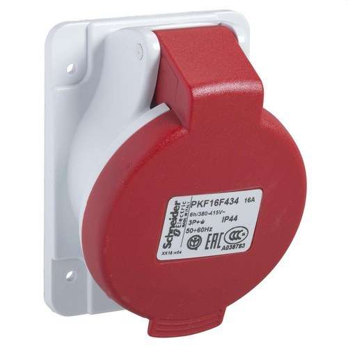 Flush-Mounting Angled Base 16A 3P+E 380-415V IP44 with reference PKF16F434 from the brand SCHNEIDER ELECTRIC