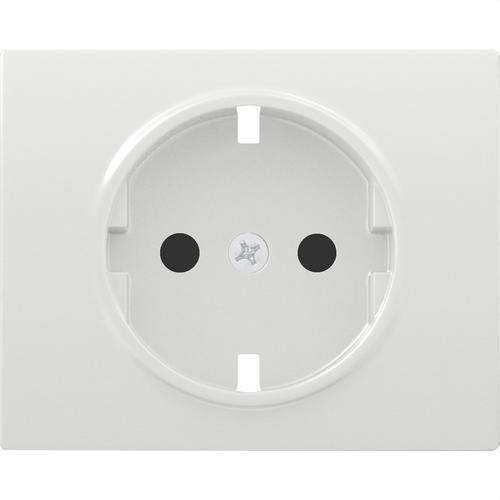 Schuko-stopcontactdeksel met kinderbeveiliging wit Iris met referentie 18732 van het merk BJC
