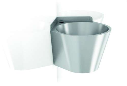 Ronde hoekwastafel inox 304 gesatineerd met referentie GW08 26 04 01 van het merk GENWEC