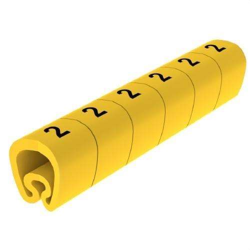 Pre-cut Yellow Ø18 PVC Laminated Markers with reference 1813-2 from the brand UNEX