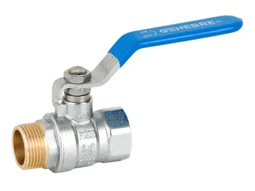 Blue lever male-female ball valve 1/4" with reference 3034 02 from the brand GENEBRE