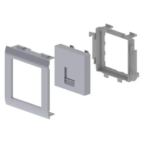 Flat Plate 1 RJ45 Aluminium Colour 65mm U24X with reference 93749-03 from the brand UNEX