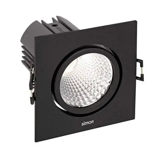 Downlight LED 703.24 ADJUSTABLE SQUARE 2700K WIDE FLOOD black with reference 70324038-482 from the brand SIMON