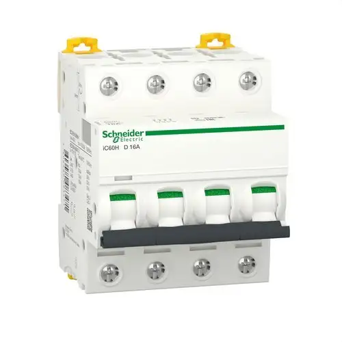 Magnetothermisch iC60H 4P 16A Curve D 1000A met referentie A9F85416 van het merk SCHNEIDER ELECTRIC